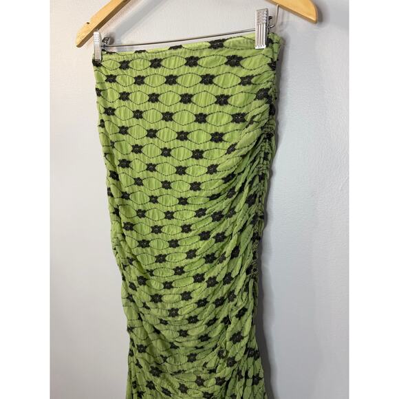 Free People Margot Convertible Maxi Skirt Green Edgy Stretch Women's XS - Picture 5 of 10